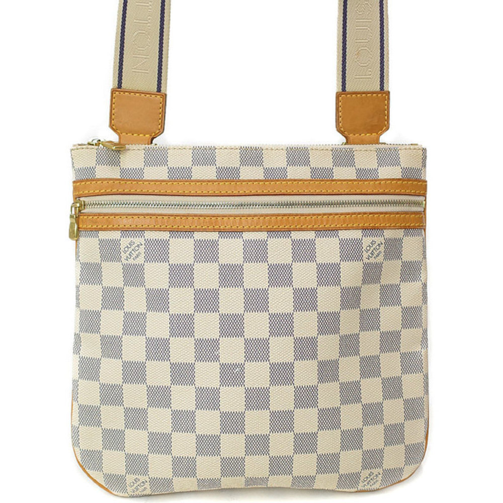 Louis Vuitton Damier Azur Pochette Bosphore Shoulder Bag White